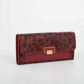 Кошелёк на кнопке, цвет красный