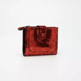 Кошелёк на кнопке, цвет красный