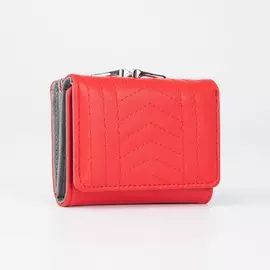 Кошелёк на кнопке, цвет красный