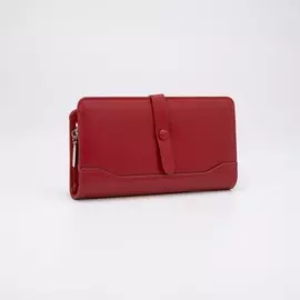 Кошелёк на кнопке, цвет красный
