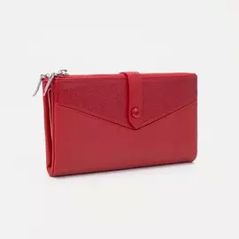 Кошелёк на кнопке, цвет красный