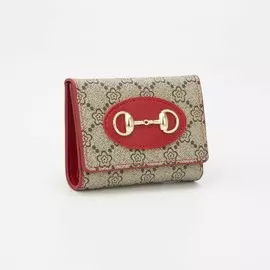 Кошелёк на кнопке, цвет красный