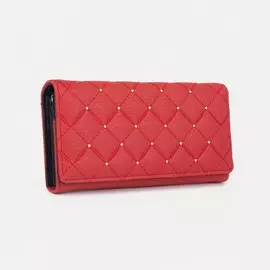 Кошелёк на кнопке, цвет красный