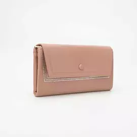 Кошелёк на кнопке, цвет розовый