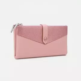 Кошелёк на кнопке, цвет розовый