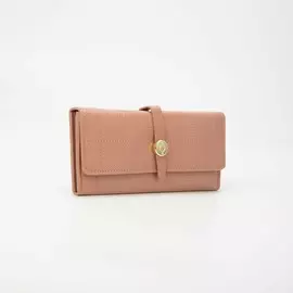 Кошелёк на кнопке, цвет розовый