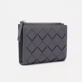 Кошелёк на кнопке, цвет серый