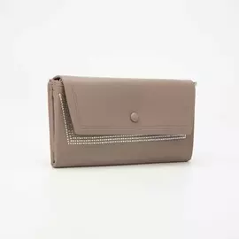 Кошелёк на кнопке, цвет серый