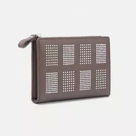 Кошелёк на кнопке, цвет серый