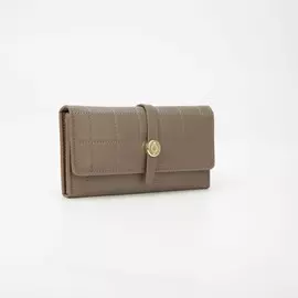 Кошелёк на кнопке, цвет серый