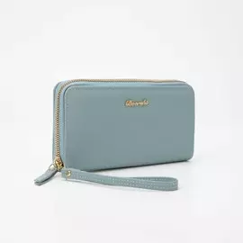 Кошелёк на молнии, цвет голубой