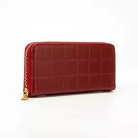 Кошелёк на молнии, цвет красный