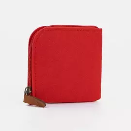 Кошелёк на молнии, цвет красный