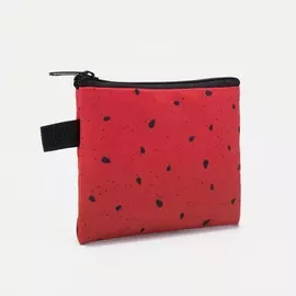 Кошелёк на молнии, цвет красный