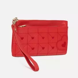 Кошелёк на молнии, цвет красный