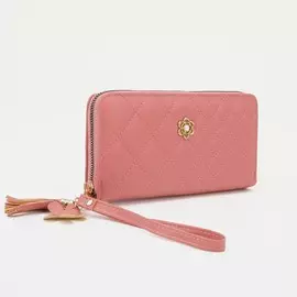 Кошелёк на молнии, цвет розовый