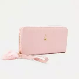 Кошелёк на молнии, цвет светло-розовый