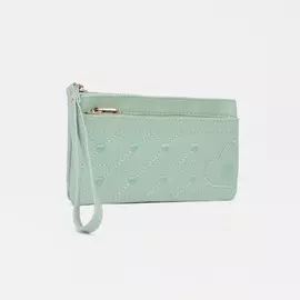 Кошелек на молнии, цвет зеленый