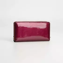 Кошелёк на молнии, с ручкой, цвет бордовый