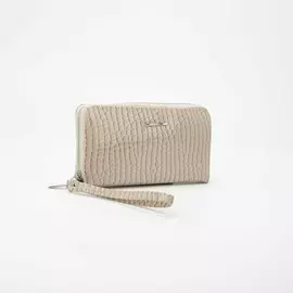 Кошелёк на молнии, с ручкой, цвет молочный