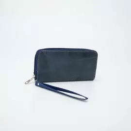 Кошелёк на молнии, с ручкой, цвет синий