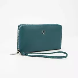 Кошелёк на молнии, с ручкой, цвет синий