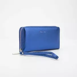 Кошелёк на молнии, с ручкой, цвет синий