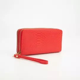 Кошелёк на молниях, с ручкой, цвет красный