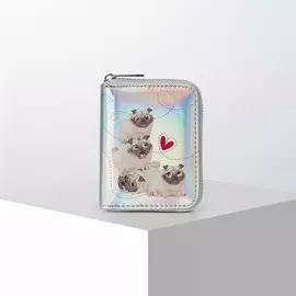 Кошелек на молнии с голографическим эффектом