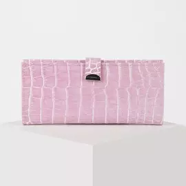 Кошелёк женский, отдел на клапане, цвет розовый
