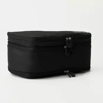Косметичка-несессер на молнии, с ручкой, цвет черный