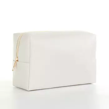 Косметичка дорожная на молнии, цвет белый