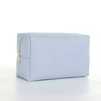 Косметичка дорожная на молнии, цвет голубой