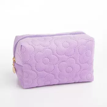 Косметичка на молнии женская, с подкладом, маленькая,