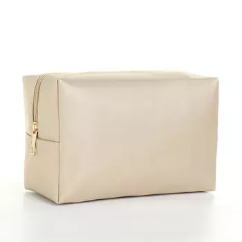 Косметичка дорожная на молнии, цвет золотой