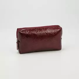 Косметичка на молнии, цвет бордовый