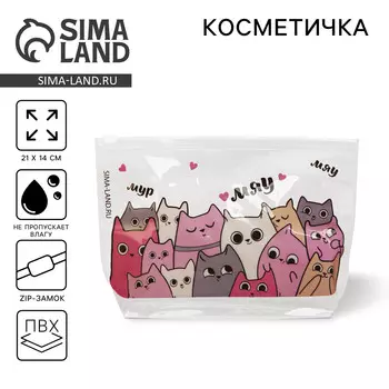 Косметичка из прозрачного pvc 21 х2 х14 см