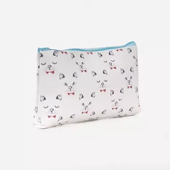 Косметичка на молнии, цвет белый