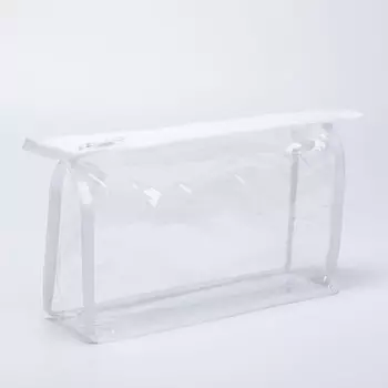 Косметичка на молнии, цвет белый