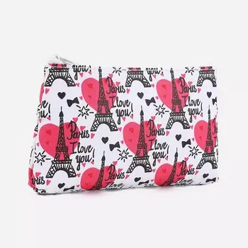 Косметичка на молнии, цвет белый/разноцветный