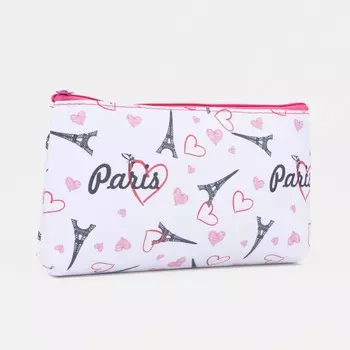 Косметичка на молнии, цвет белый