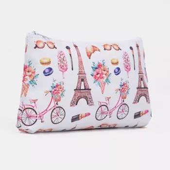 Косметичка на молнии, цвет белый/разноцветный