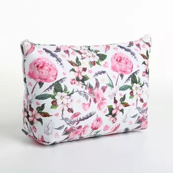 Косметичка на молнии простая, с рисунком