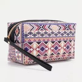 Косметичка на молнии, цвет бежевый/разноцветный