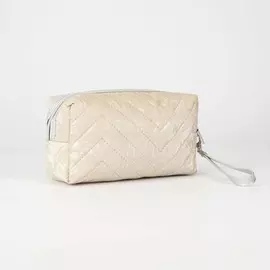 Косметичка на молнии, цвет бежевый