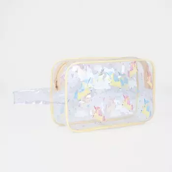 Косметичка на молнии, цвет бежевый