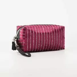 Косметичка на молнии, цвет бордовый