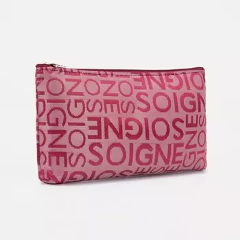 Косметичка на молнии, цвет бордовый