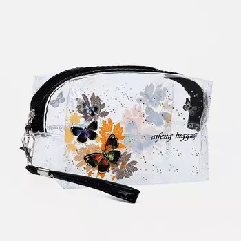 Косметичка на молнии, цвет черный