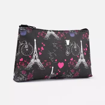 Косметичка на молнии, цвет черный